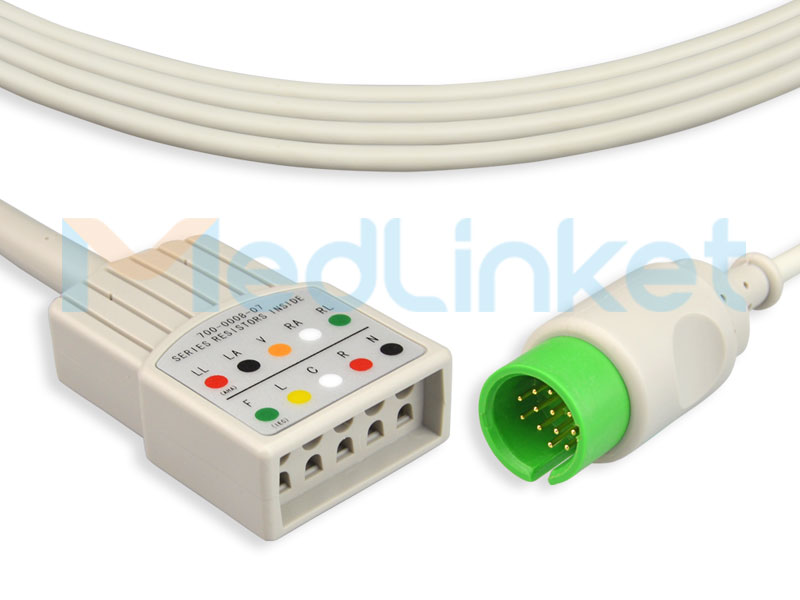 China New Product 11pin Male To Lncs Db9pin –  Medlinket SPACELABS Compatible Direct-Connect ECG Cables – Med-link